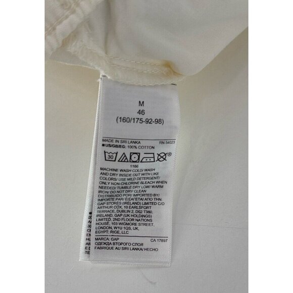 NWT Women's GAP 100% Cotton Ivory Frost Straight Leg Crop Pants Sz M Normcore‎ - Picture 8 of 11